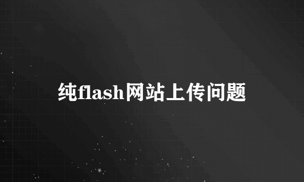 纯flash网站上传问题