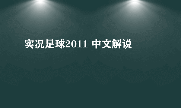 实况足球2011 中文解说