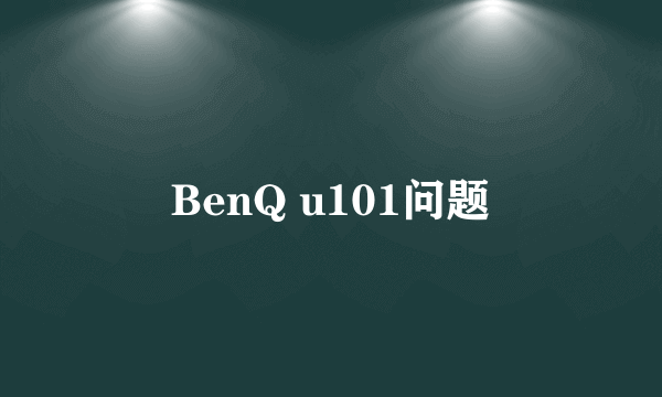 BenQ u101问题