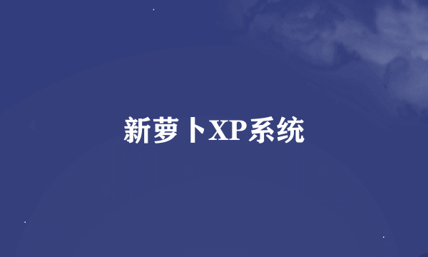 新萝卜XP系统