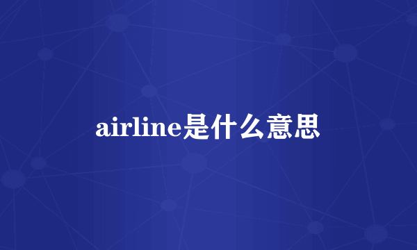 airline是什么意思