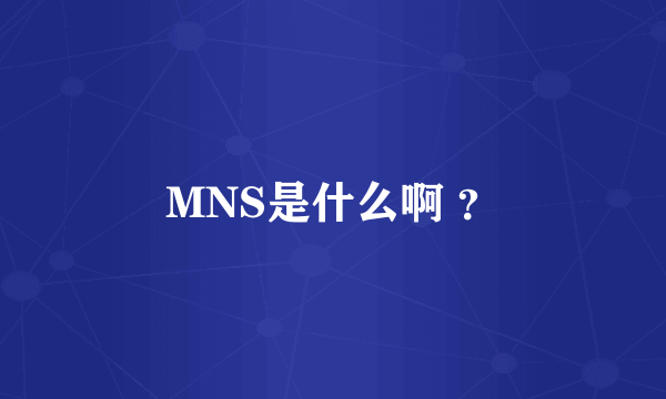 MNS是什么啊 ？