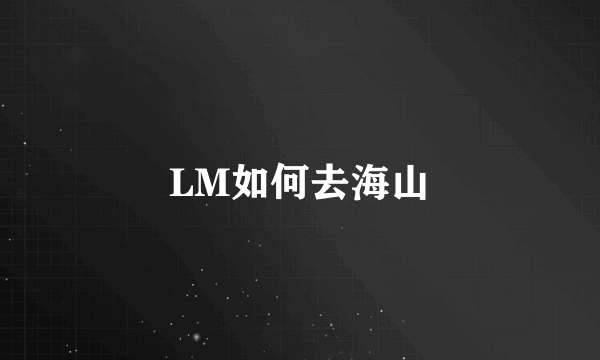 LM如何去海山