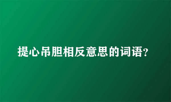 提心吊胆相反意思的词语？