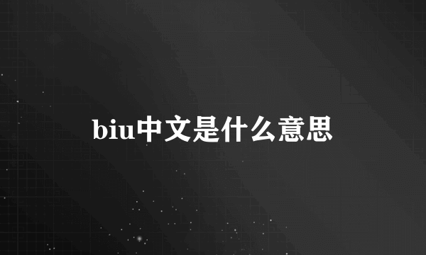 biu中文是什么意思