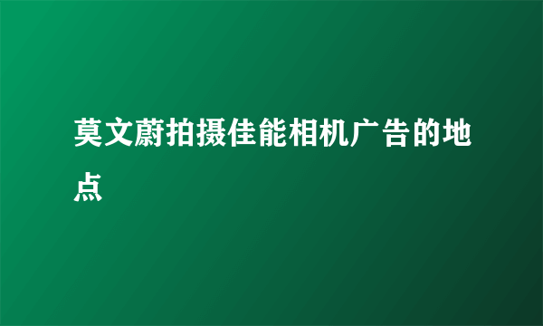 莫文蔚拍摄佳能相机广告的地点