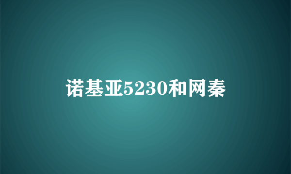 诺基亚5230和网秦