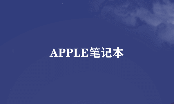 APPLE笔记本