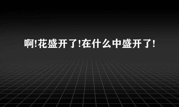 啊!花盛开了!在什么中盛开了!