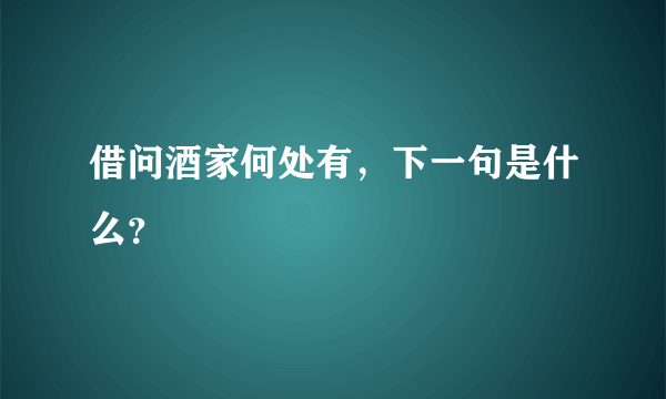 借问酒家何处有，下一句是什么？