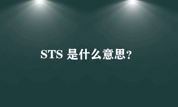 STS 是什么意思？