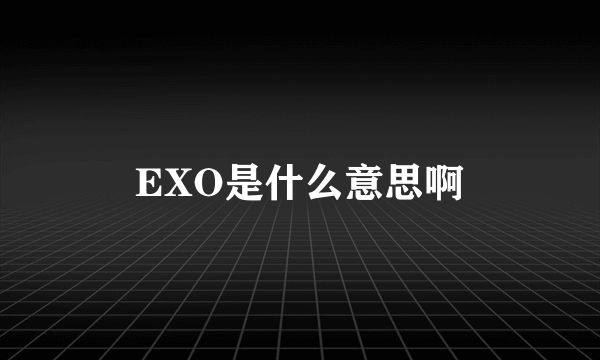 EXO是什么意思啊