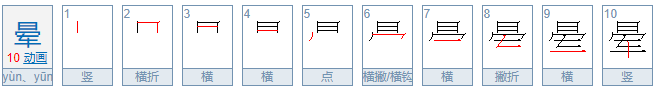 晕的多音字怎么区分