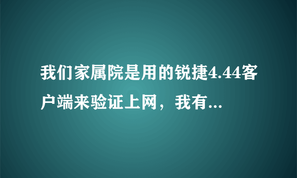 我们家属院是用的锐捷4.44客户端来验证上网，我有一台TP link wr740n路由器，如何设置一个wifi网络啊？