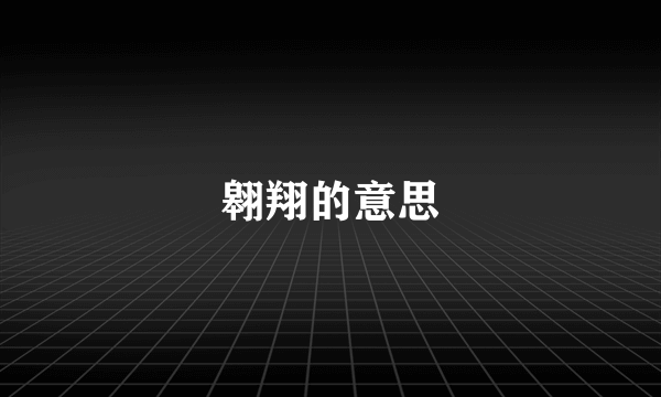 翱翔的意思