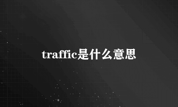 traffic是什么意思