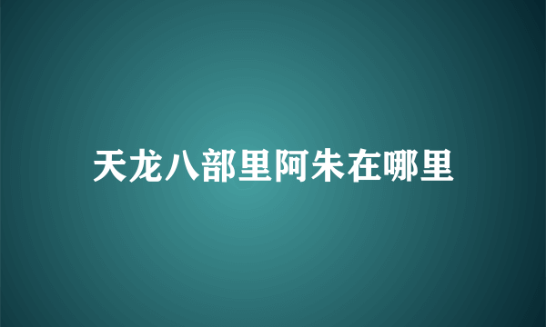 天龙八部里阿朱在哪里