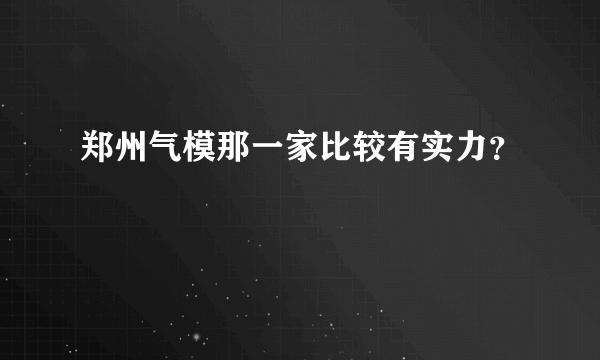 郑州气模那一家比较有实力？