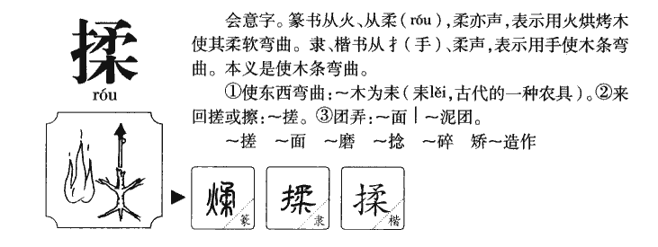 揉组词有哪些