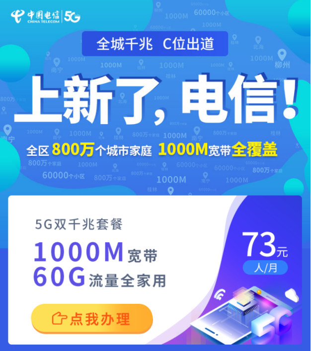 电信宽带有100M的吗？