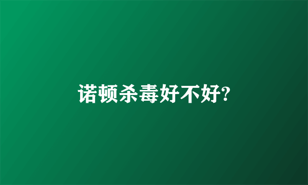 诺顿杀毒好不好?