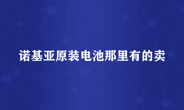 诺基亚原装电池那里有的卖