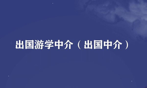 出国游学中介（出国中介）