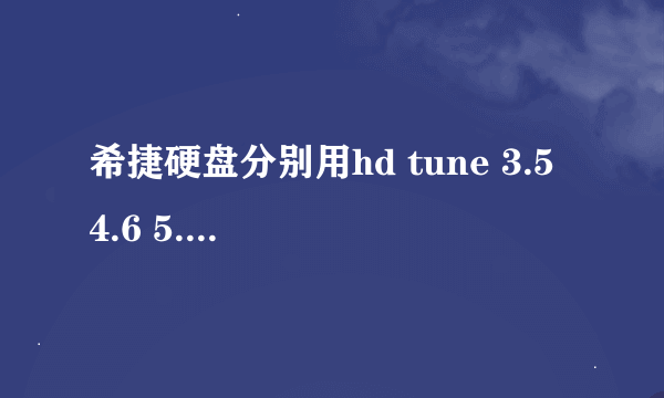 希捷硬盘分别用hd tune 3.5 4.6 5.0三个版本测试了一下...次序见下图,求解释硬盘出现问题了吗?为什么三个