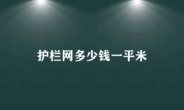 护栏网多少钱一平米