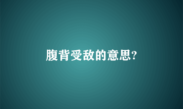 腹背受敌的意思?