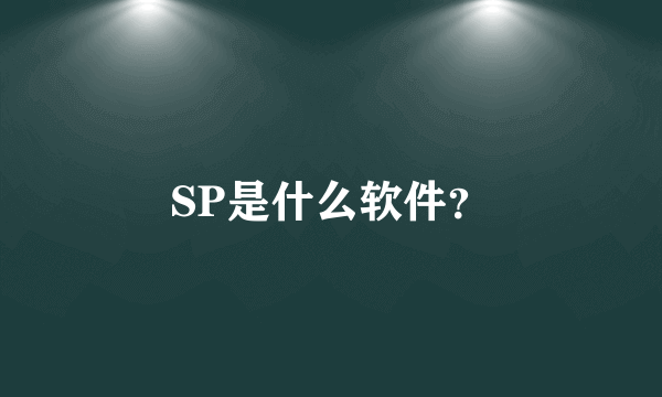 SP是什么软件？