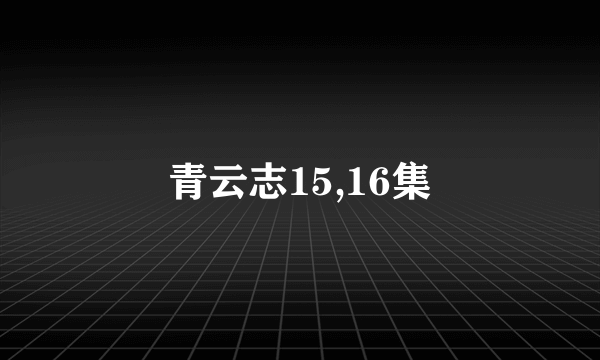 青云志15,16集