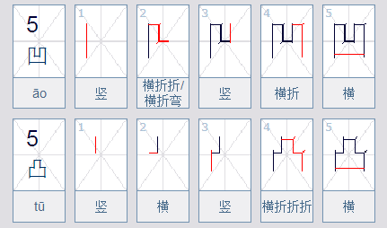 凹凸笔顺？