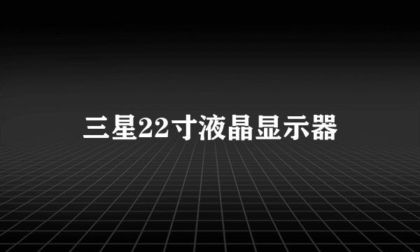 三星22寸液晶显示器