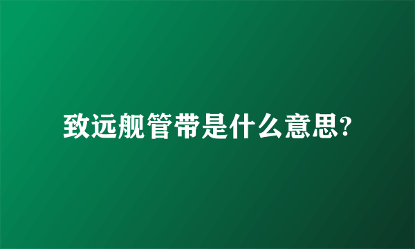 致远舰管带是什么意思?