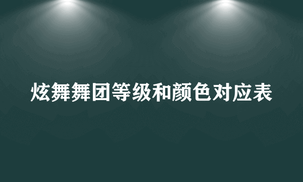 炫舞舞团等级和颜色对应表