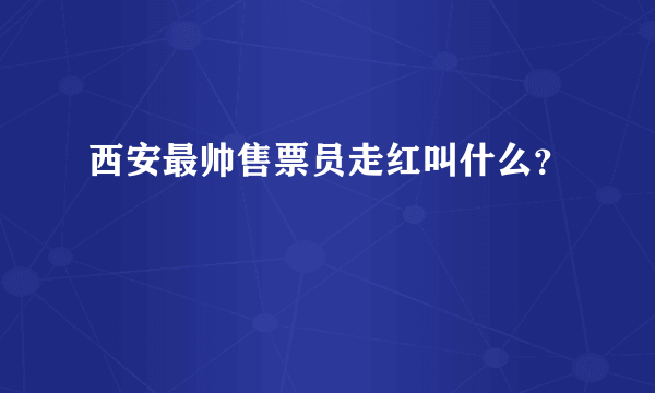 西安最帅售票员走红叫什么？