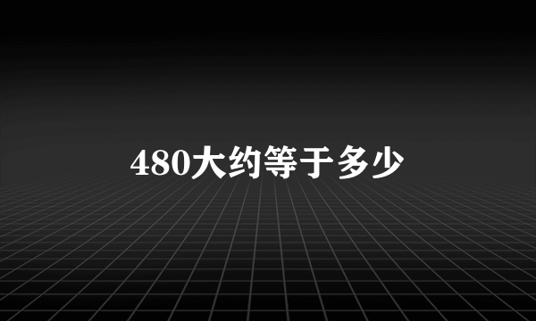 480大约等于多少