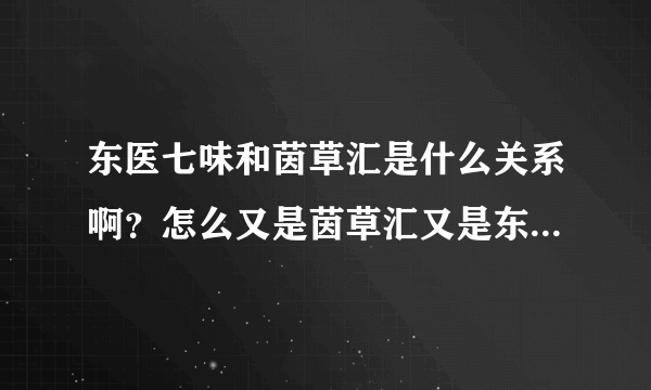 东医七味和茵草汇是什么关系啊？怎么又是茵草汇又是东医七味，搞的我晕晕的，不过那那产品还蛮好用？