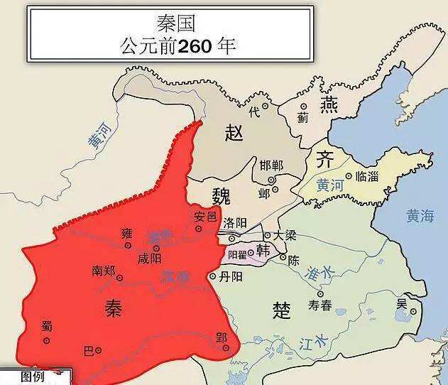 秦国在什么位置原来的地图