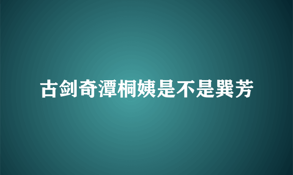 古剑奇潭桐姨是不是巽芳