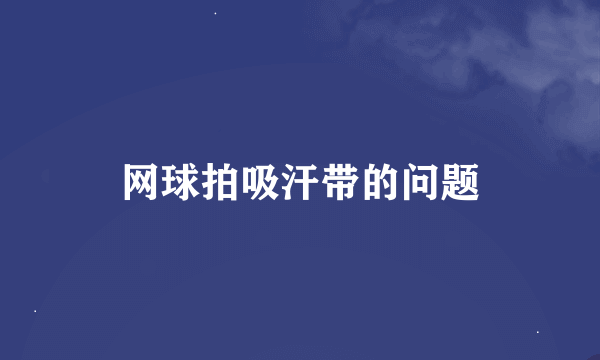 网球拍吸汗带的问题