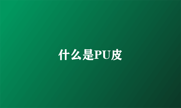 什么是PU皮