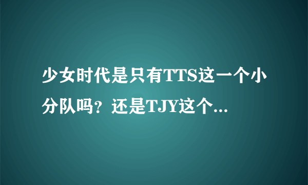 少女时代是只有TTS这一个小分队吗？还是TJY这个小分队吧？为什么小分队要回归？她们不是在一起吗？