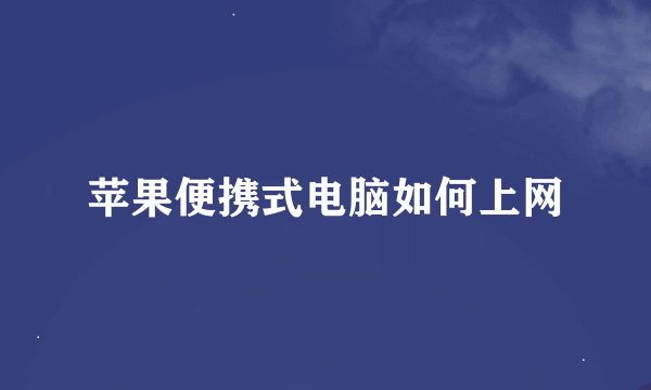 苹果便携式电脑如何上网