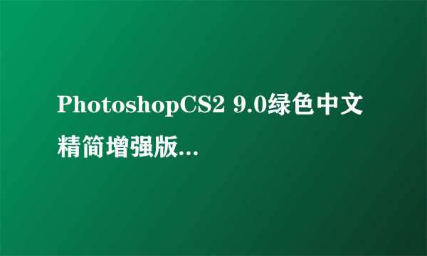 PhotoshopCS2 9.0绿色中文精简增强版的key.exe?怎么弄我输入了好多都说输入错误麻烦各位帮帮忙  我很着急