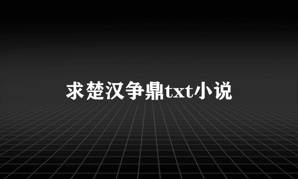 求楚汉争鼎txt小说