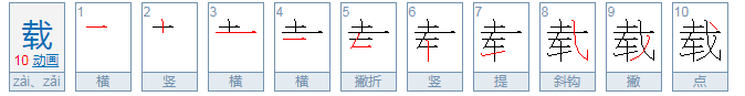 下“载”的‘载’是读“zai”第三声还是第四声？