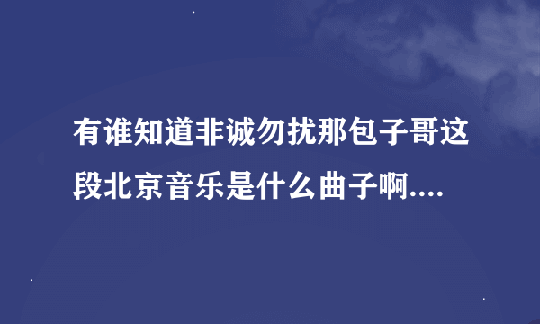 有谁知道非诚勿扰那包子哥这段北京音乐是什么曲子啊..好熟悉的。