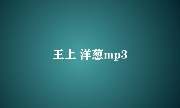 王上 洋葱mp3